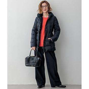 23区　シレータフタ　ダウンコート　ミドル丈　黒　M 新色追加/洗える/撥水加工】シレータフタ ミドル丈 ダウンコート